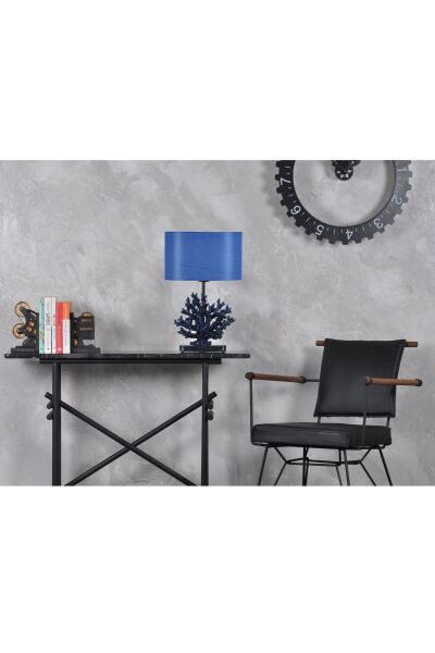 qdec Modern Dizayn Mercan Abajur Cobalt Mavi