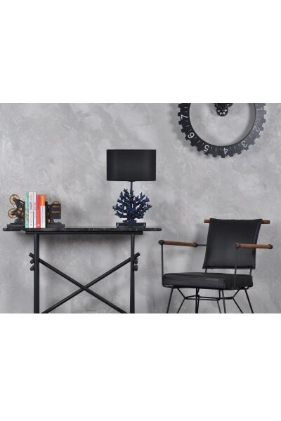 qdec Modern Dizayn Mercan Abajur Cobalt Siyah