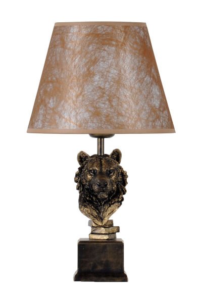 qdec Modern Dizayn Aslan Abajur Gold Gold