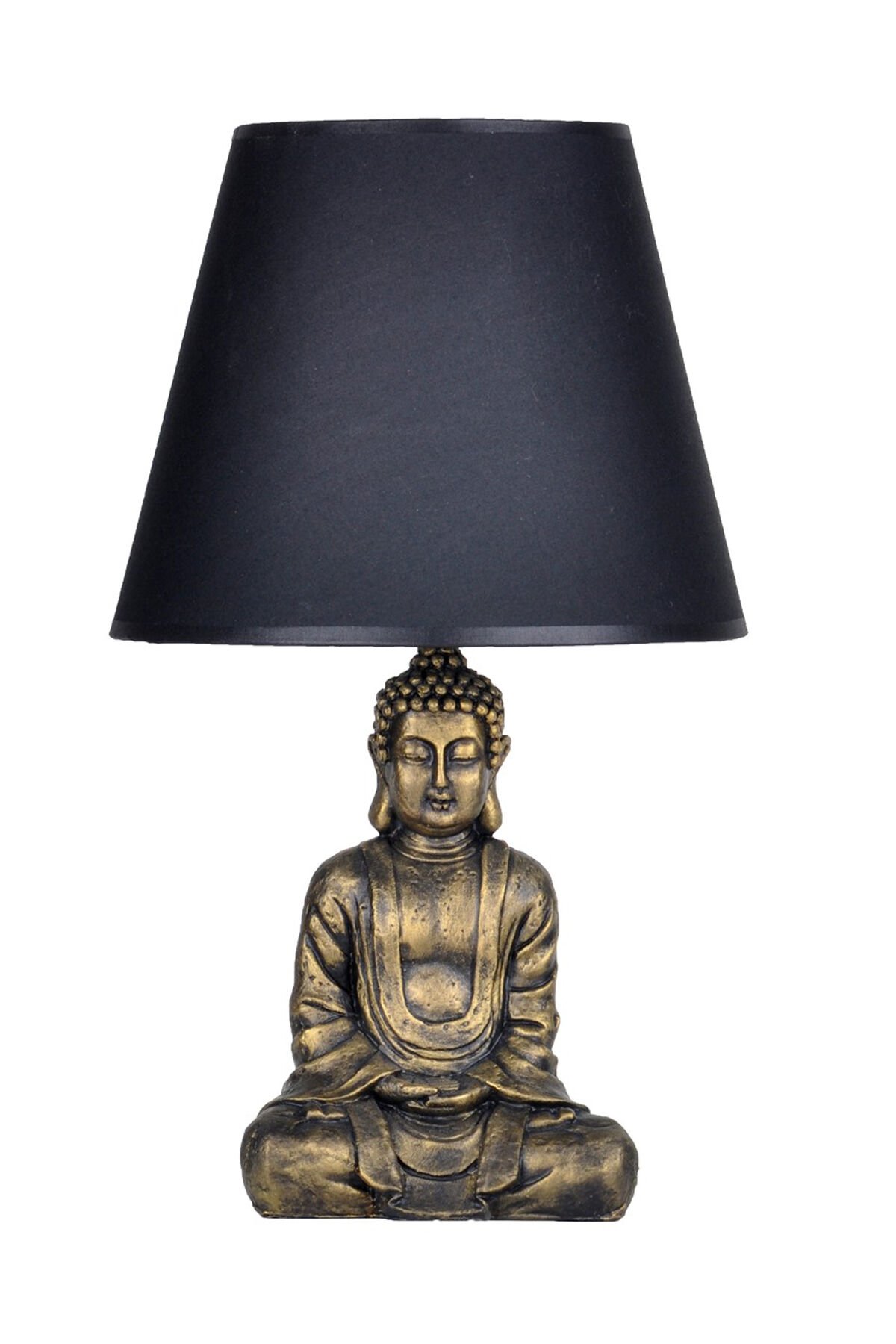 qdec Modern Dizayn Buda Abajur Gold-Siyah
