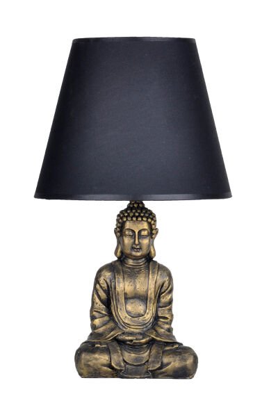qdec Modern Dizayn Buda Abajur Gold-Siyah