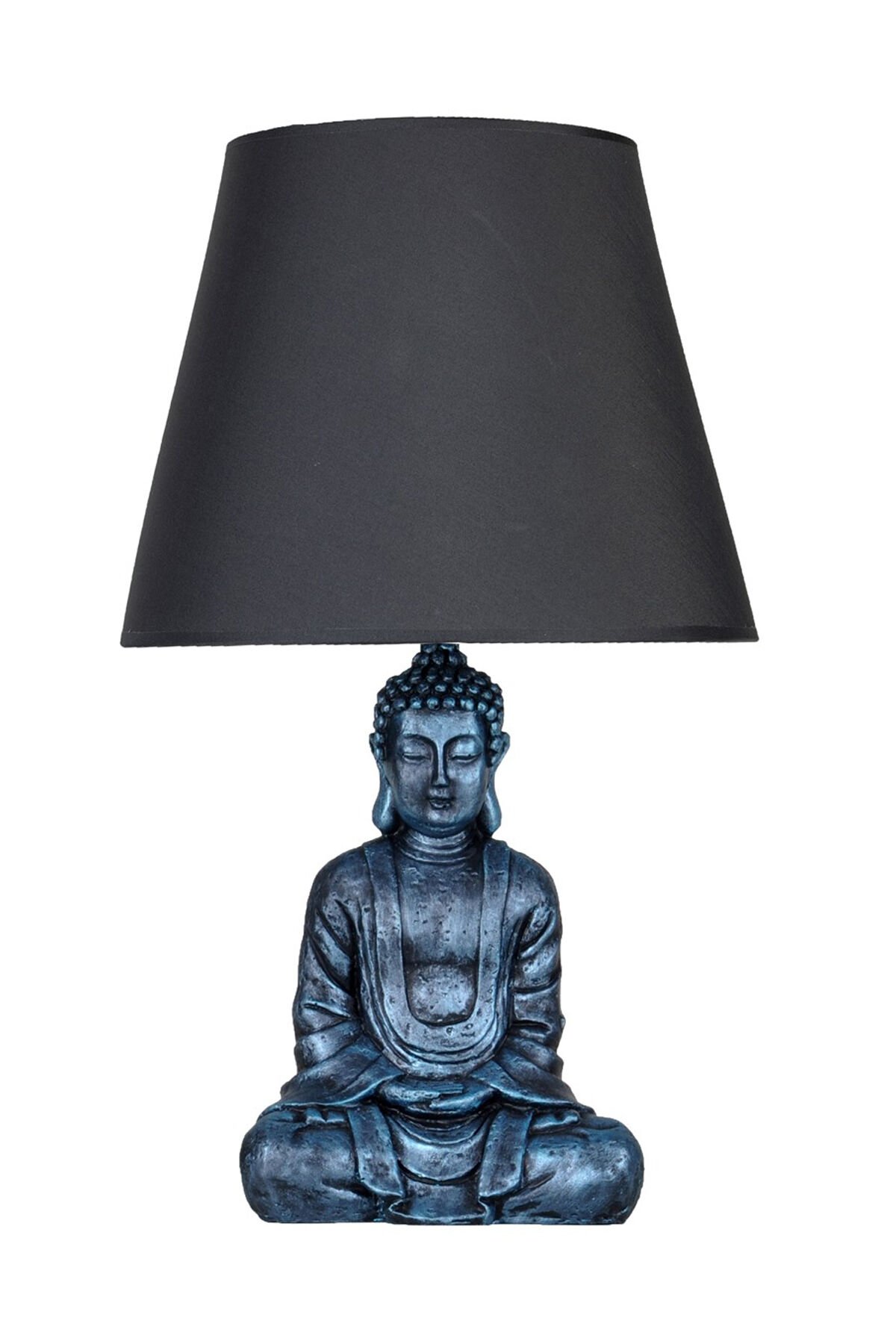 qdec Modern Dizayn Buda Abajur Turkuaz-Gri