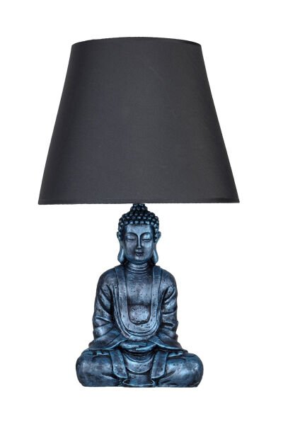 qdec Modern Dizayn Buda Abajur Turkuaz-Gri
