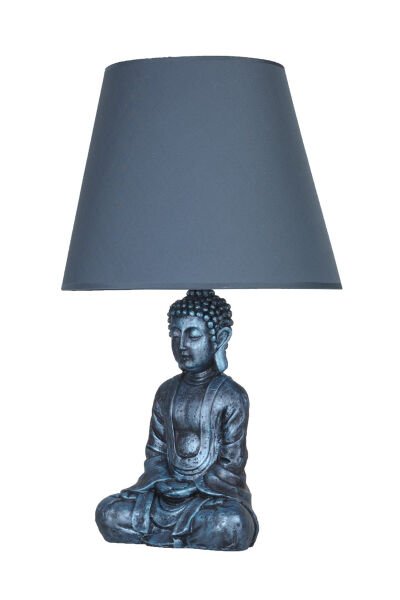 qdec Modern Dizayn Buda Abajur Turkuaz-Lacivert