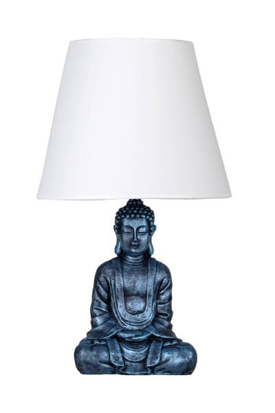 qdec Modern Dizayn Buda Abajur Turkuaz-Beyaz
