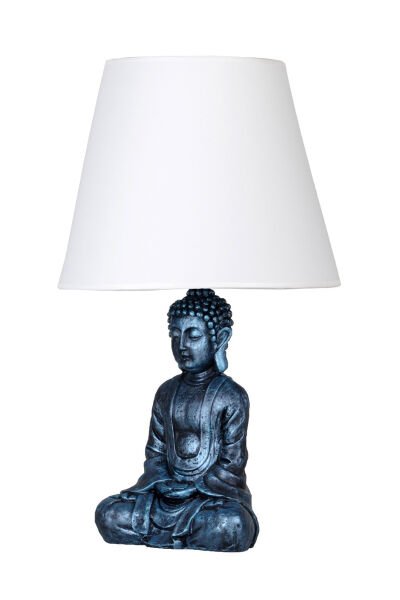 qdec Modern Dizayn Buda Abajur Turkuaz-Beyaz