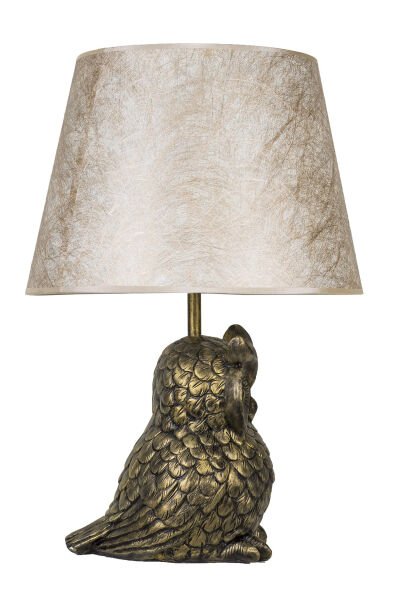 qdec Modern Dizayn Baykuş Abajur Gold Gold
