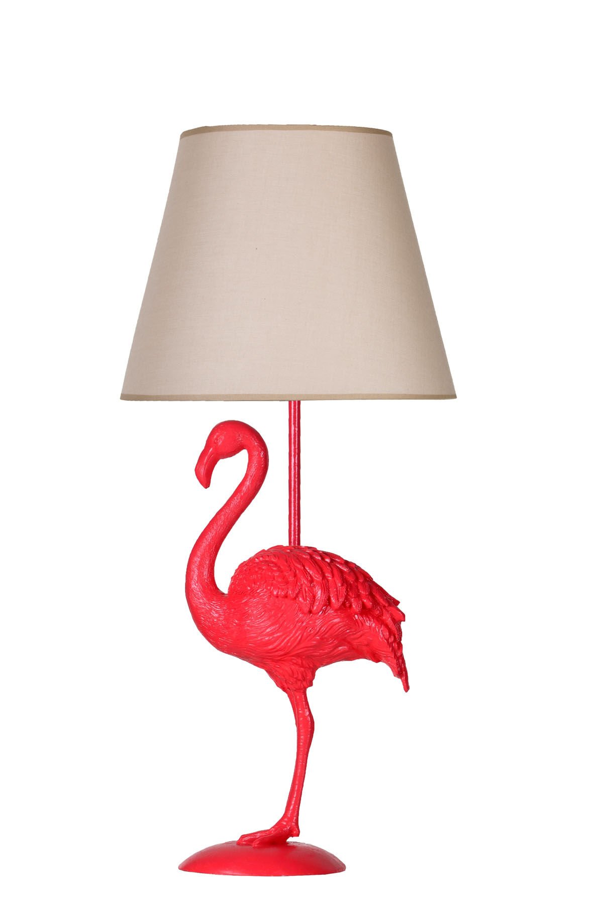 qdec Modern Dizayn Flamingo Abajur Fuşya-Bej