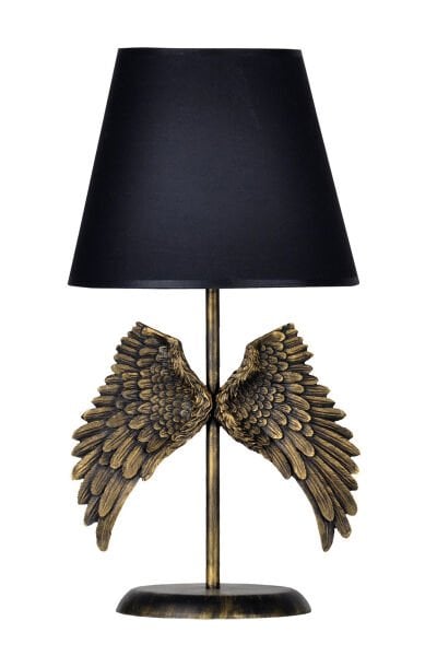 qdec Modern Dizayn Melek Abajur Gold-Siyah