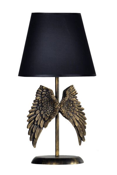 qdec Modern Dizayn Melek Abajur Gold-Siyah