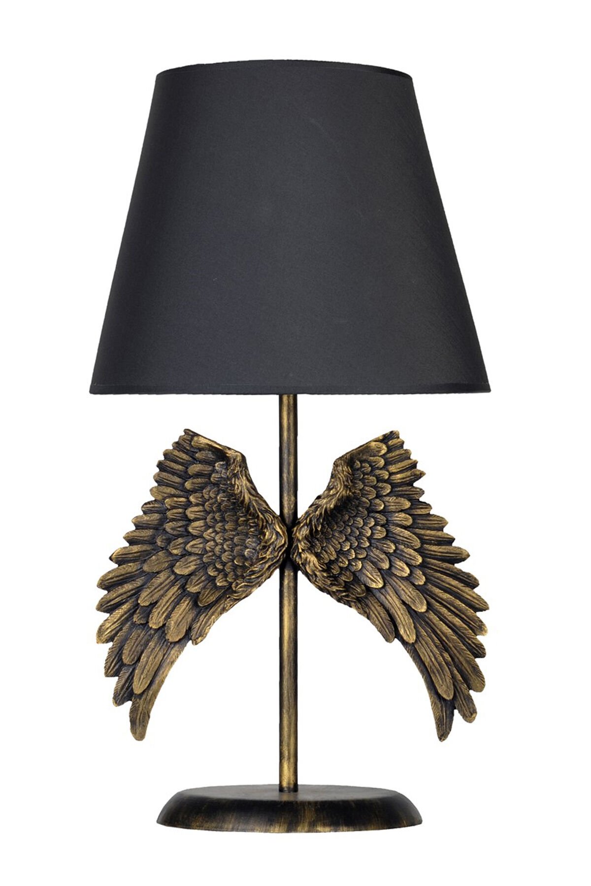 qdec Modern Dizayn Melek Abajur Gold-Gri
