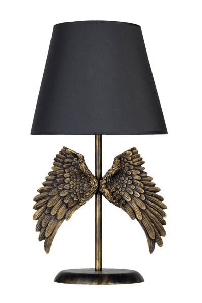 qdec Modern Dizayn Melek Abajur Gold-Gri