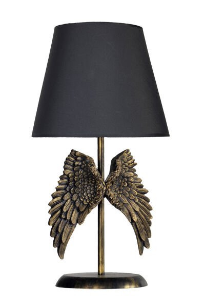 qdec Modern Dizayn Melek Abajur Gold-Gri