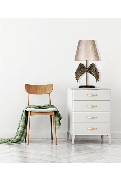 qdec Modern Dizayn Melek Abajur Gold-Gold