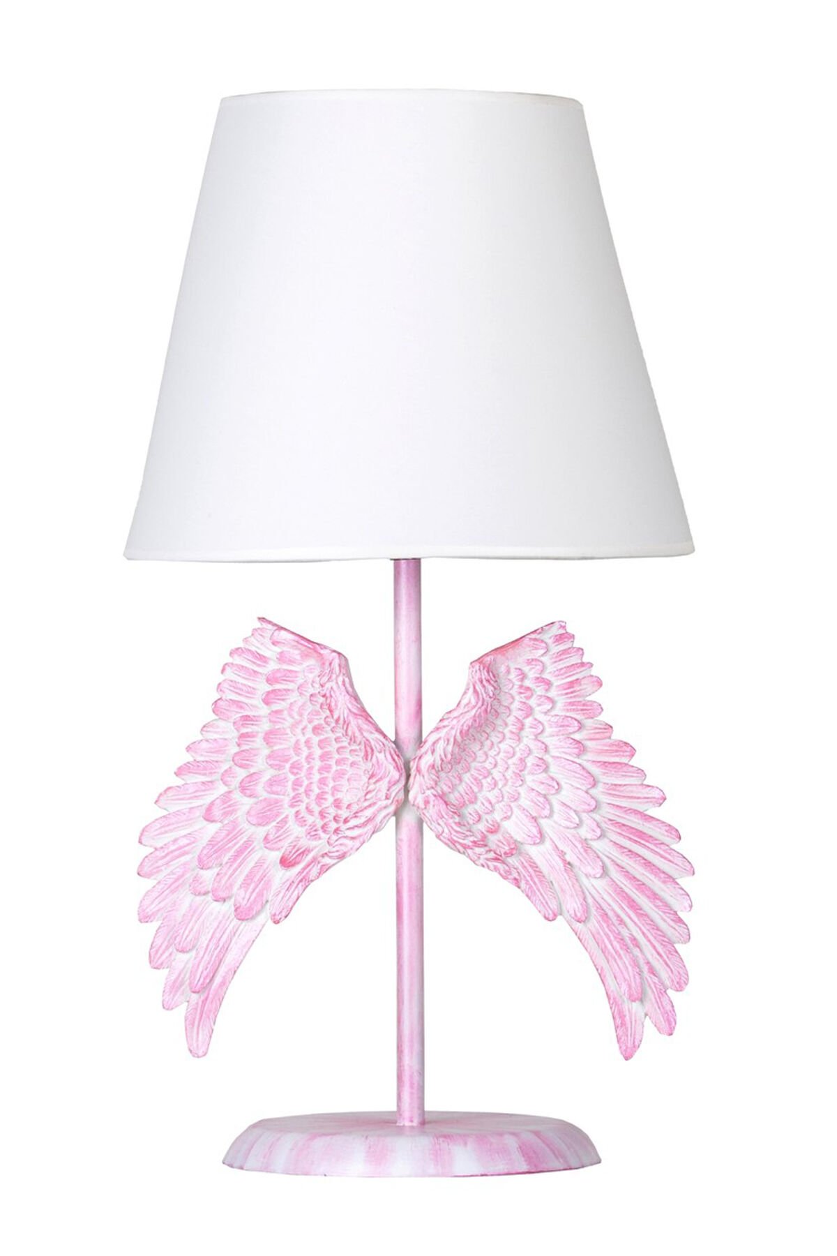 qdec Modern Dizayn Melek Abajur Pembe-Beyaz