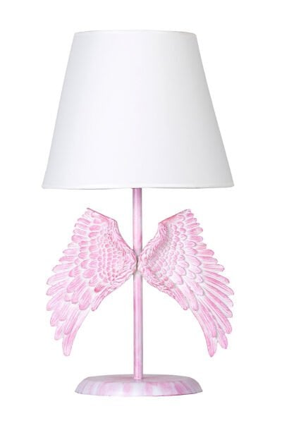 qdec Modern Dizayn Melek Abajur Pembe-Beyaz