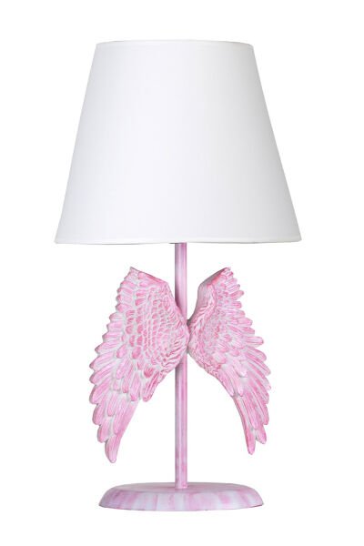 qdec Modern Dizayn Melek Abajur Pembe-Beyaz