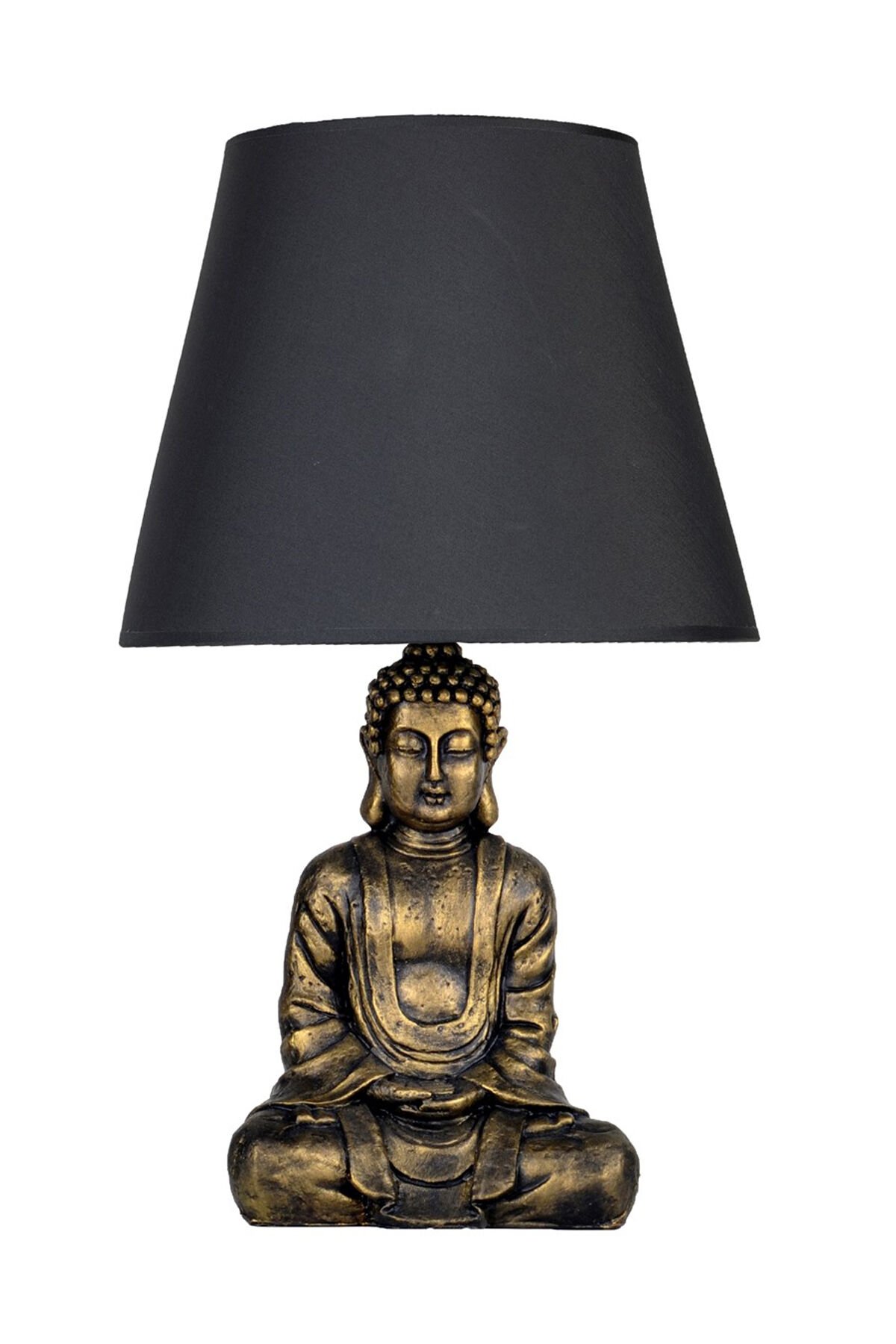 qdec Modern Dizayn Buda Abajur Gold-Gri