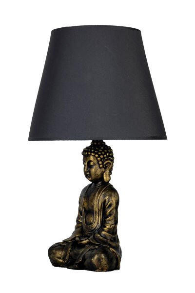 qdec Modern Dizayn Buda Abajur Gold-Gri
