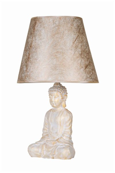 qdec Modern Dizayn Buda Abajur BeyazGold-Gold