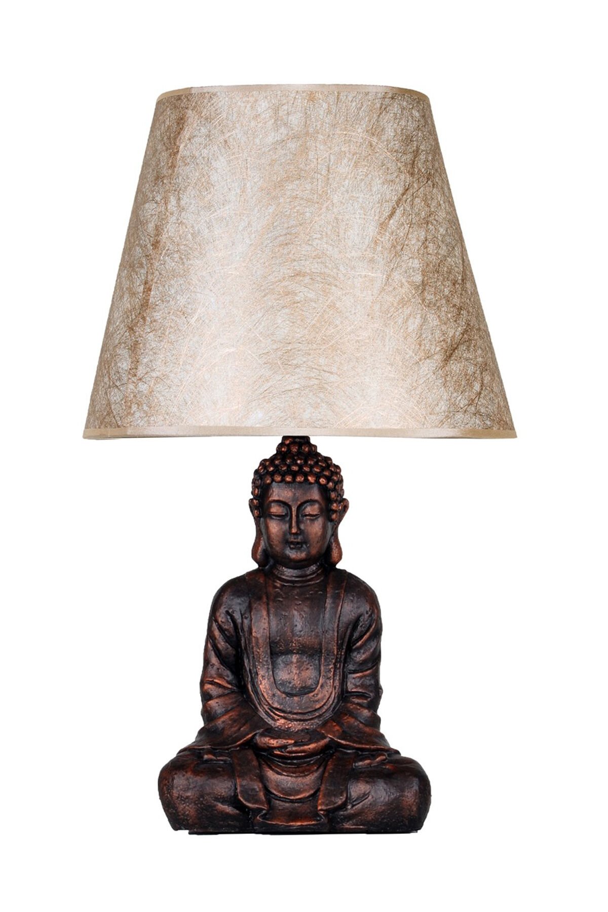 qdec Modern Dizayn Buda Abajur Bakır-Gold