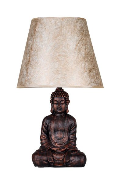 qdec Modern Dizayn Buda Abajur Bakır-Gold