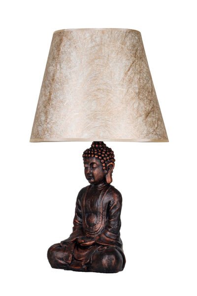 qdec Modern Dizayn Buda Abajur Bakır-Gold