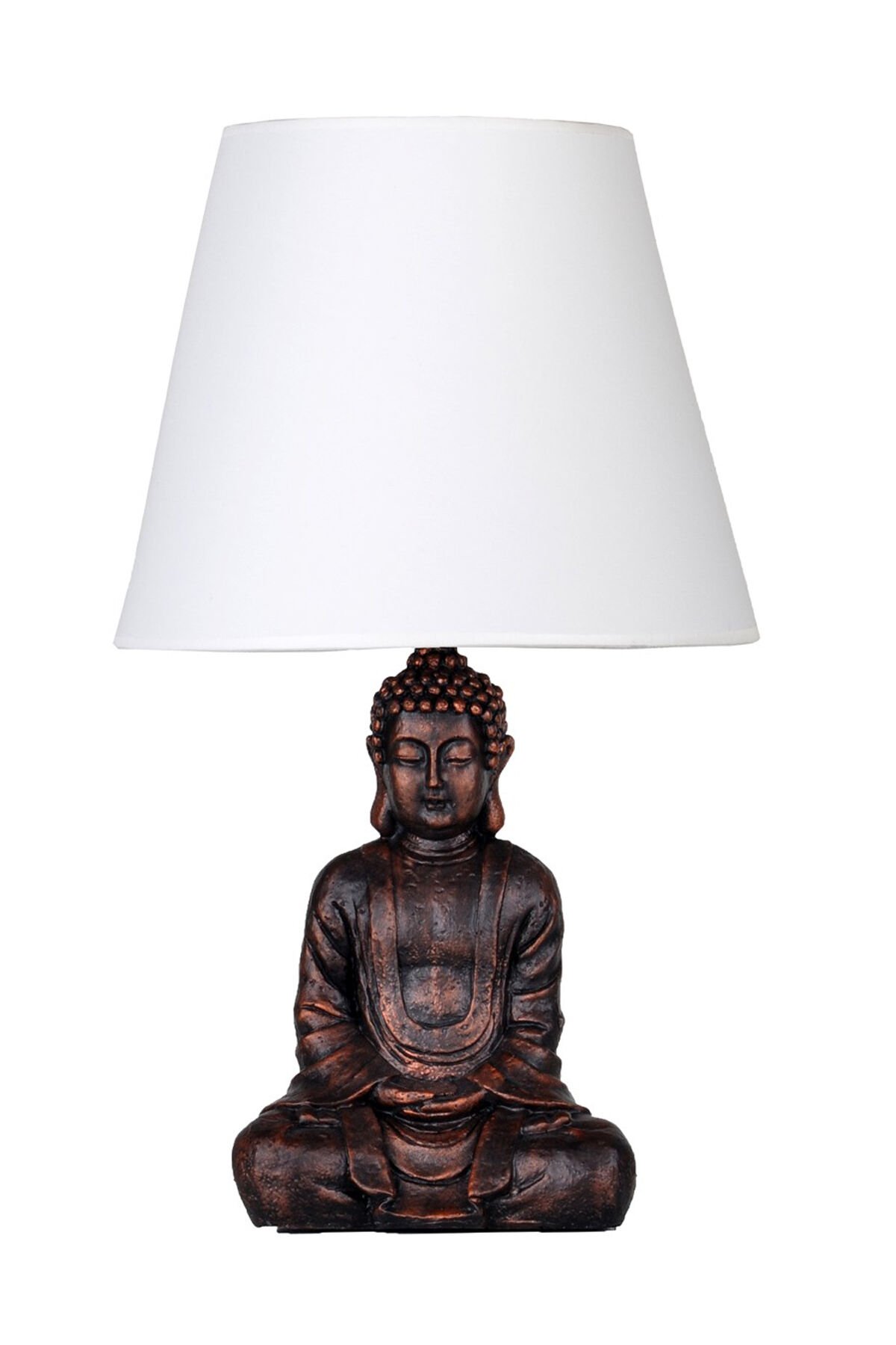 qdec Modern Dizayn Buda Abajur Bakır-Beyaz