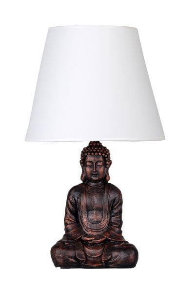 qdec Modern Dizayn Buda Abajur Bakır-Beyaz