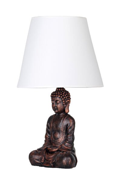 qdec Modern Dizayn Buda Abajur Bakır-Beyaz