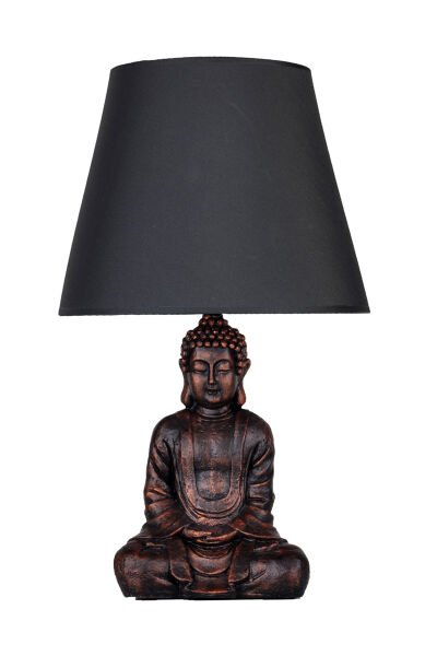 qdec Modern Dizayn Buda Abajur Bakır-Gri
