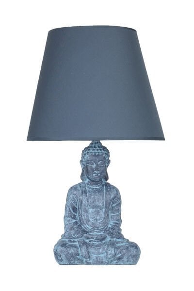 qdec Modern Dizayn Buda Abajur Antrasit-Lacivert