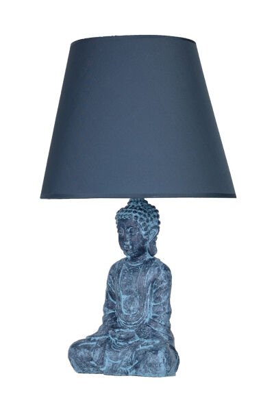 qdec Modern Dizayn Buda Abajur Antrasit-Lacivert